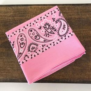 Vintage Pink Paisley Floral Bandana/Face Covering